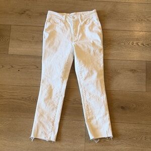 Good American White Cropped Jeans